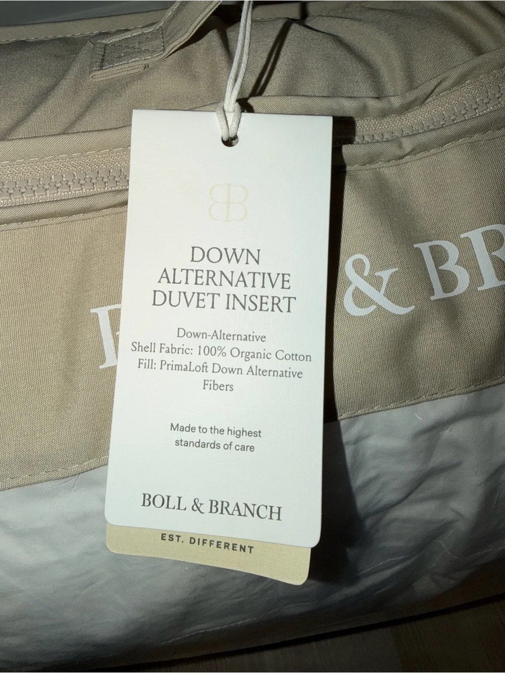 Boll & Branch down alternative duvet insert lightweight king/ california king